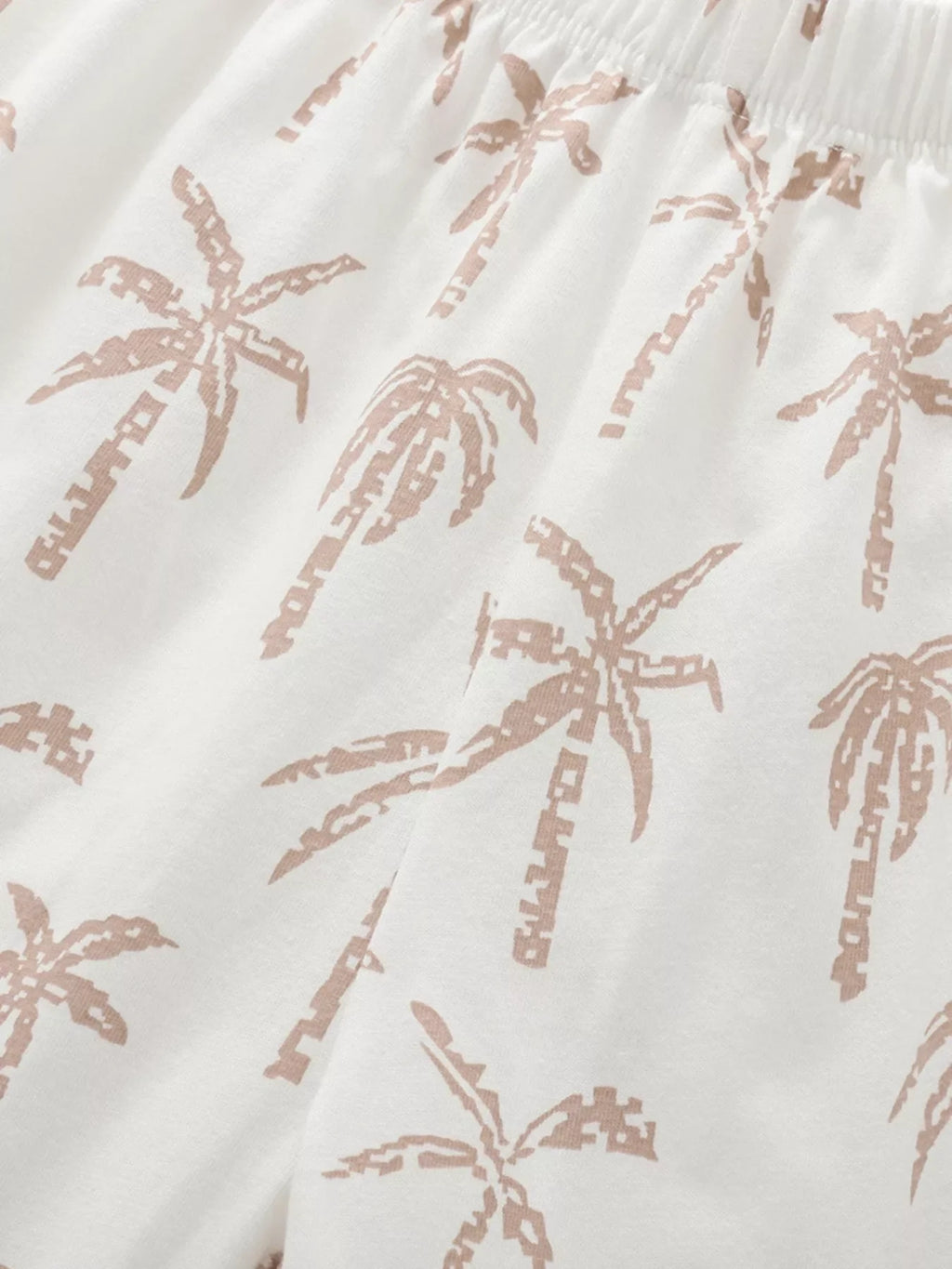 Children's Tropical Palm Print Tee and Shorts Set