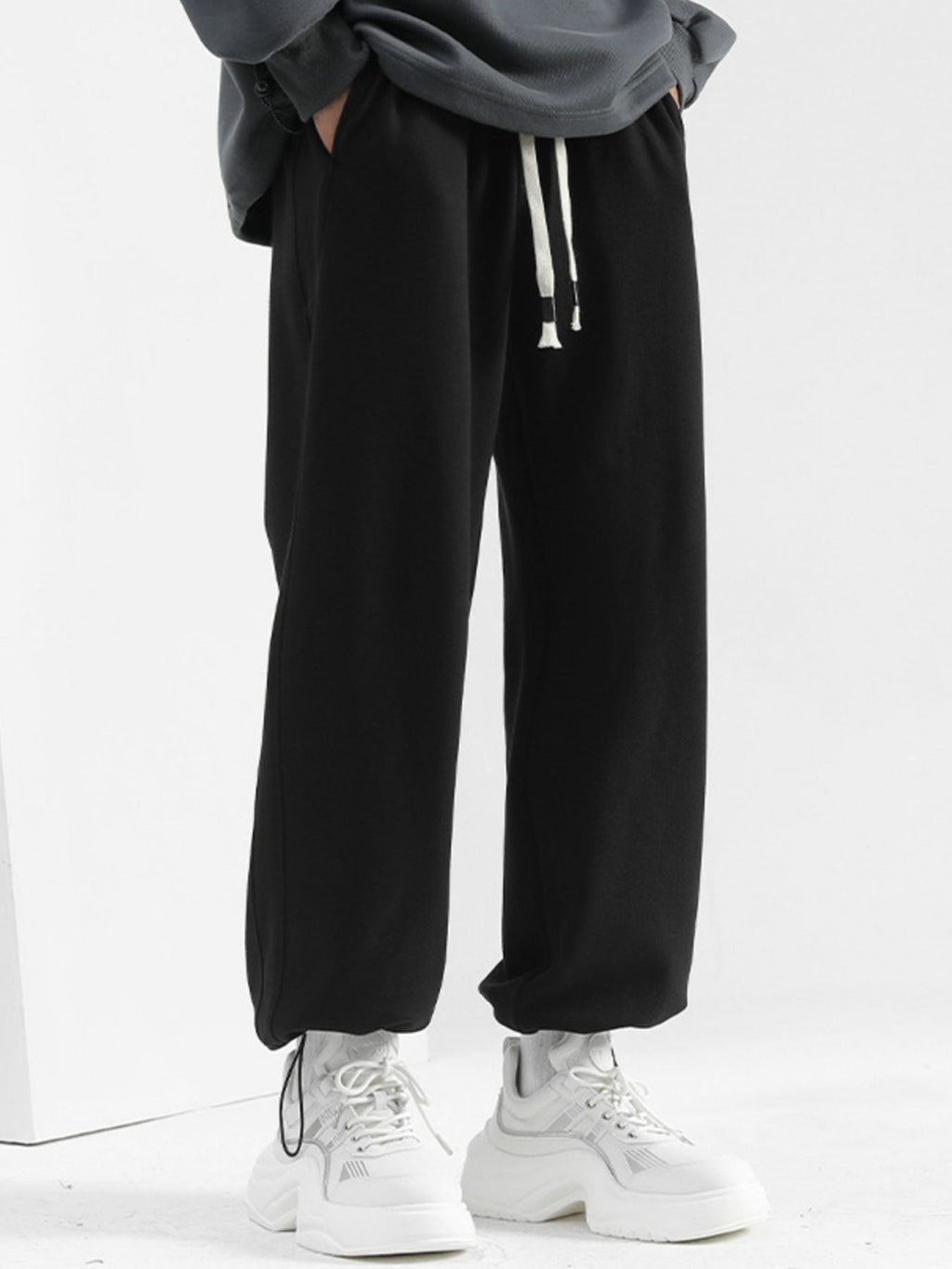 Men's Plus Size Casual Loose-Fit Drawstring Pants