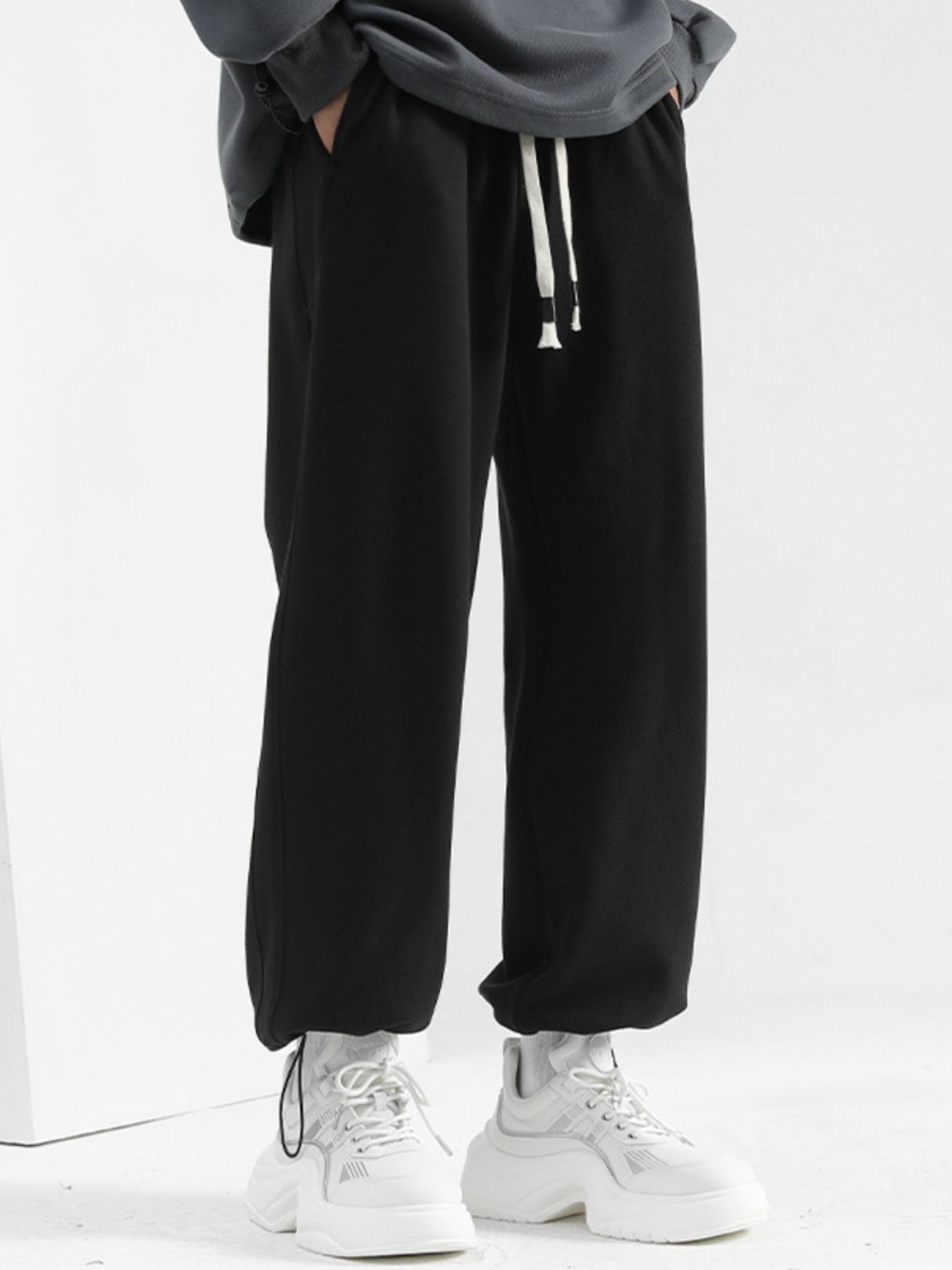 Men's Plus Size Casual Loose-Fit Drawstring Pants