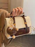 Two-Tone Flap Crossbody Bag