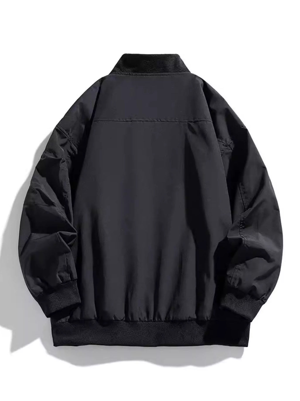Men's Plus Size Casual Zipper Front Bomber Jacket
