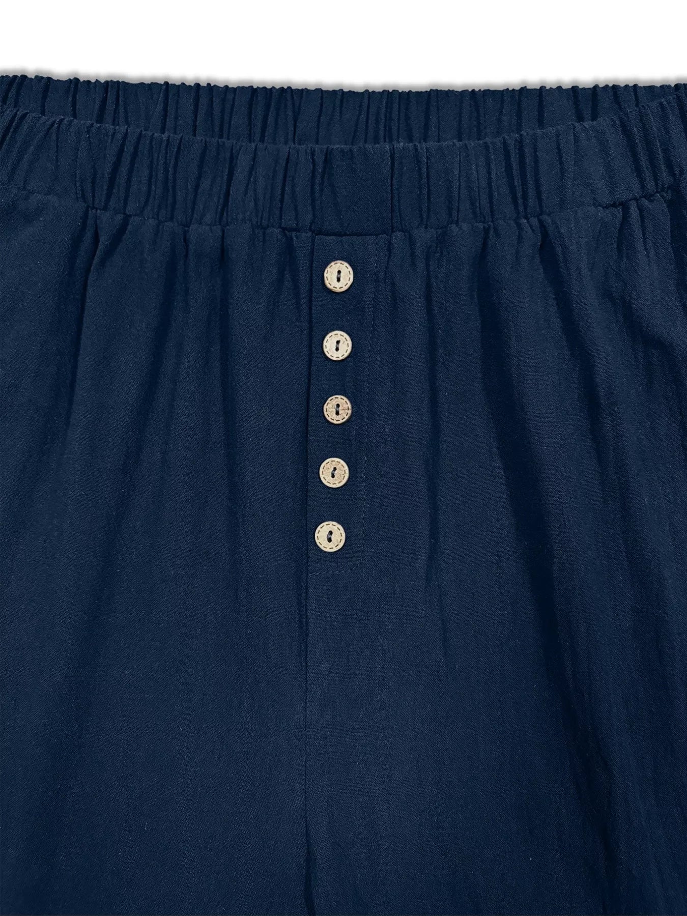 Plus Size Elastic Waist Casual Shorts