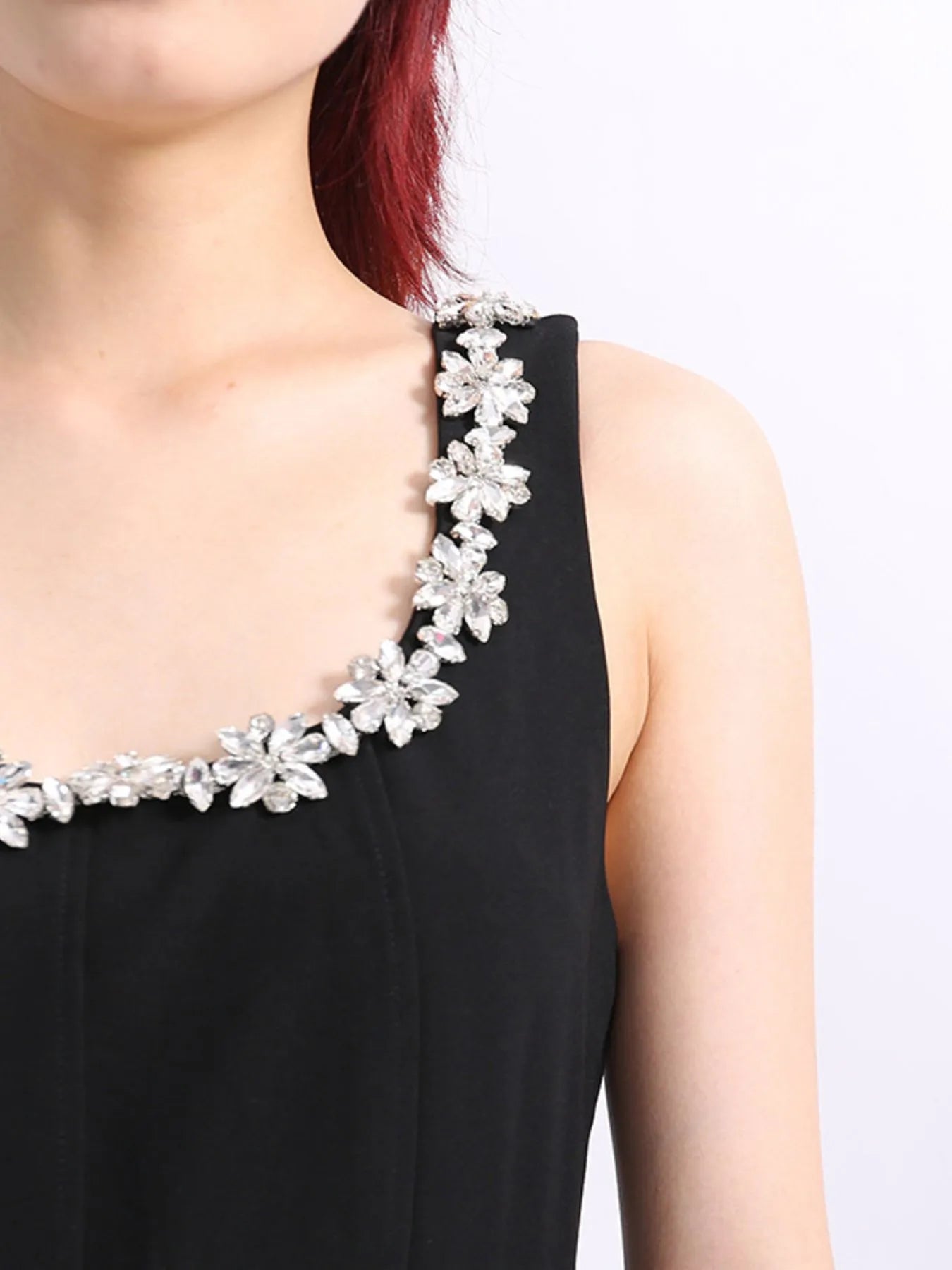 Flower Scoop Neck Sleeveless Dress