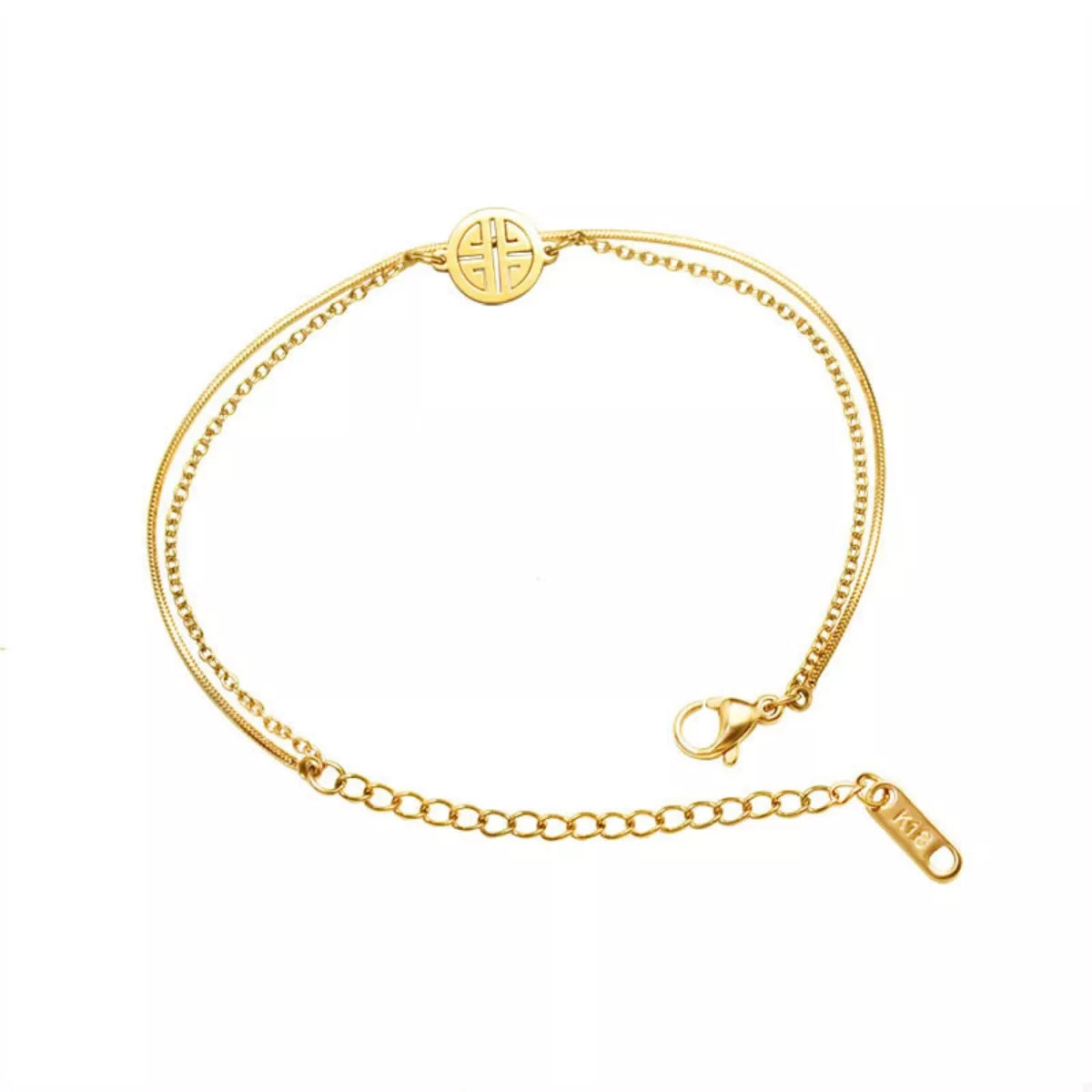 18K Gold-Plated Double Layered Bracelet