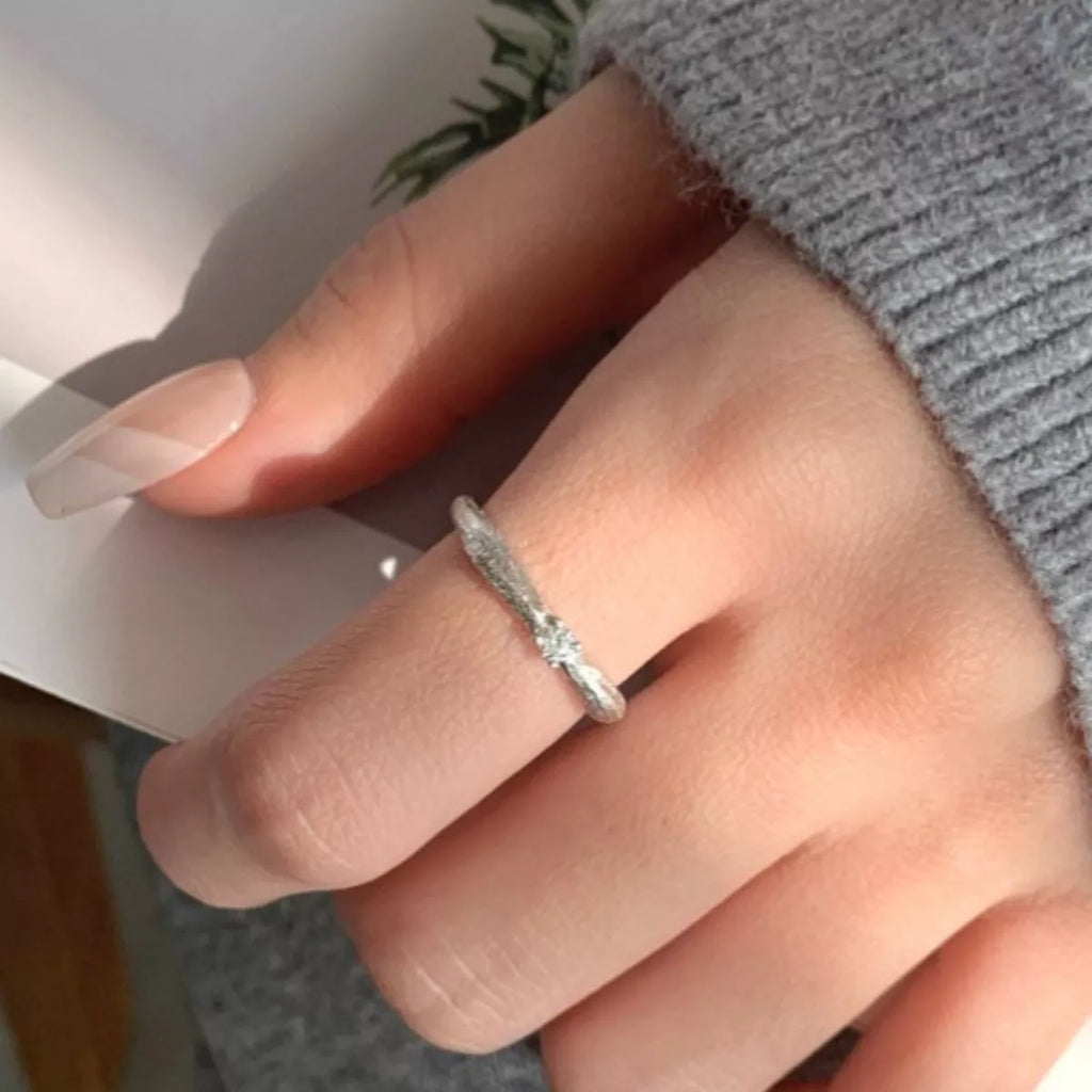 925 Sterling Silver Zircon Ring
