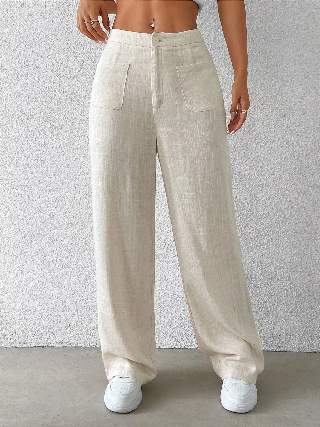 High-Waisted Wide-Leg Pants