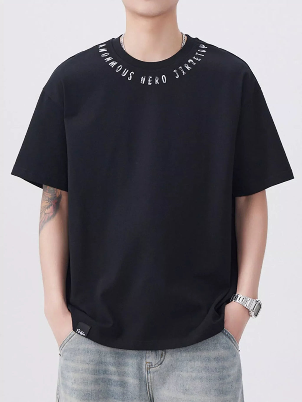 Men's Plus Size Round Neck Short Sleeve T-Shirt