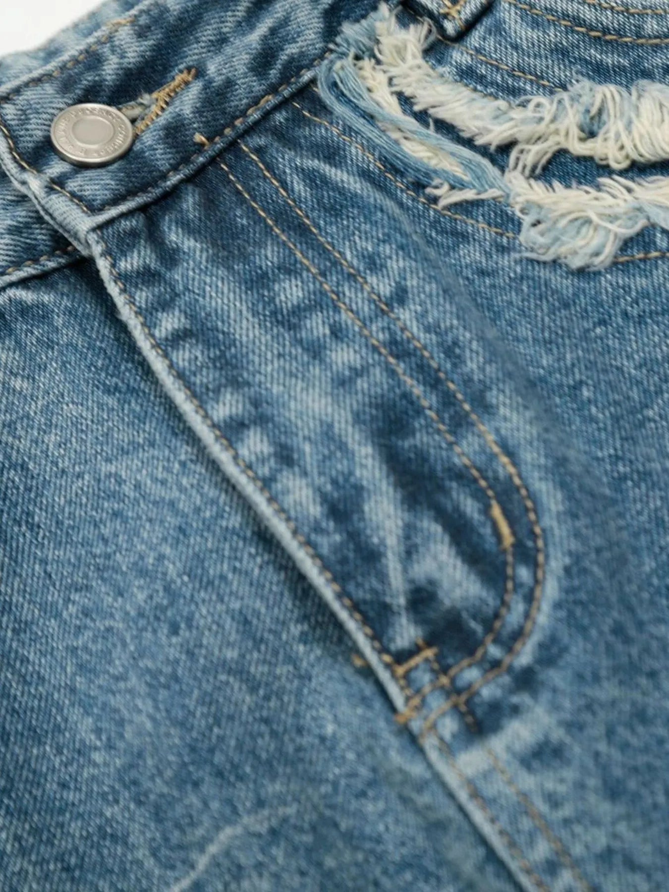 Men's Wide-Leg Vintage Wash Jeans