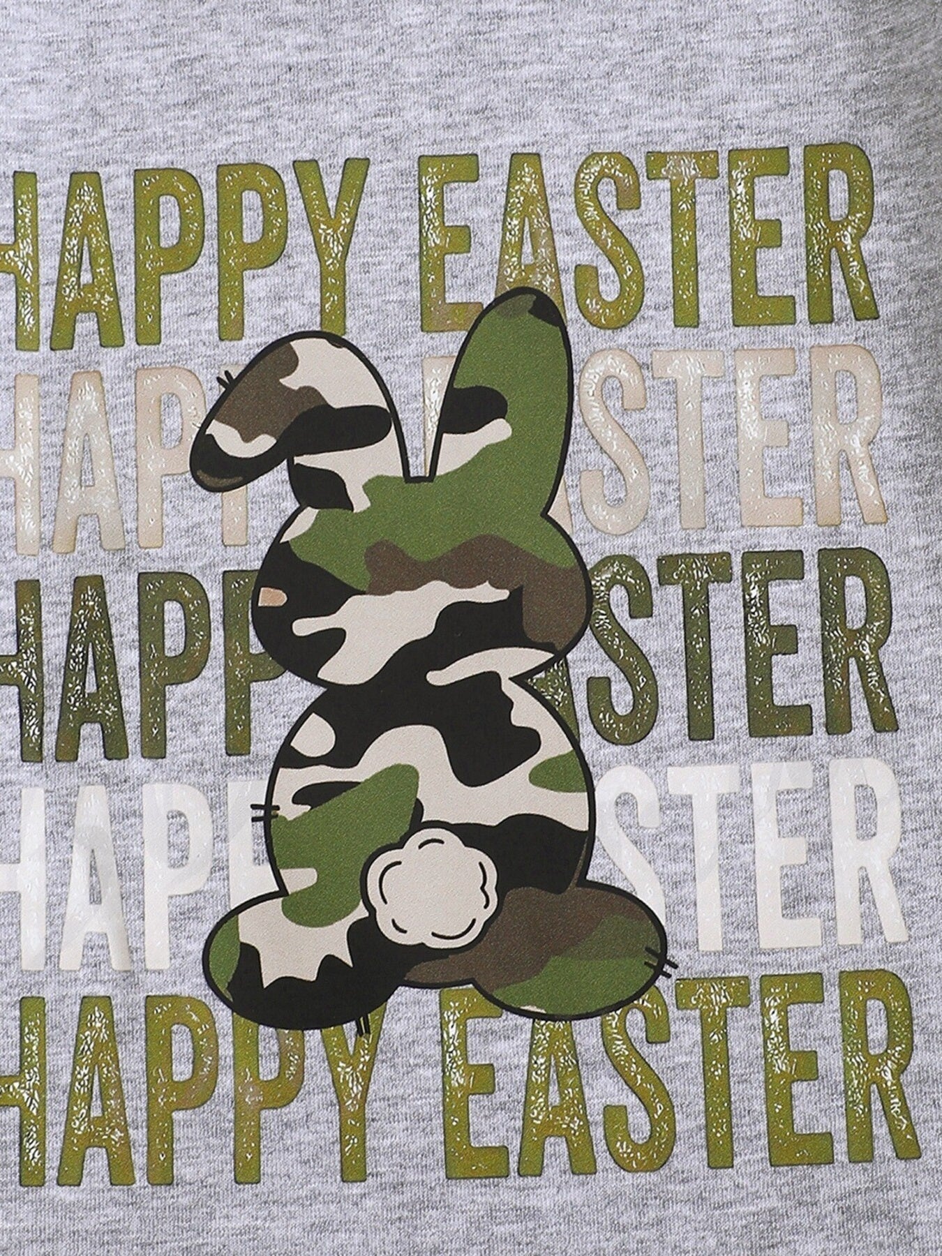 Children's Easter Bunny Camo Print T-Shirt & Shorts Set