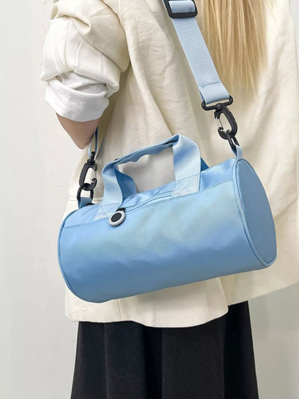 Adjustable Strap Barrel Crossbody Bag