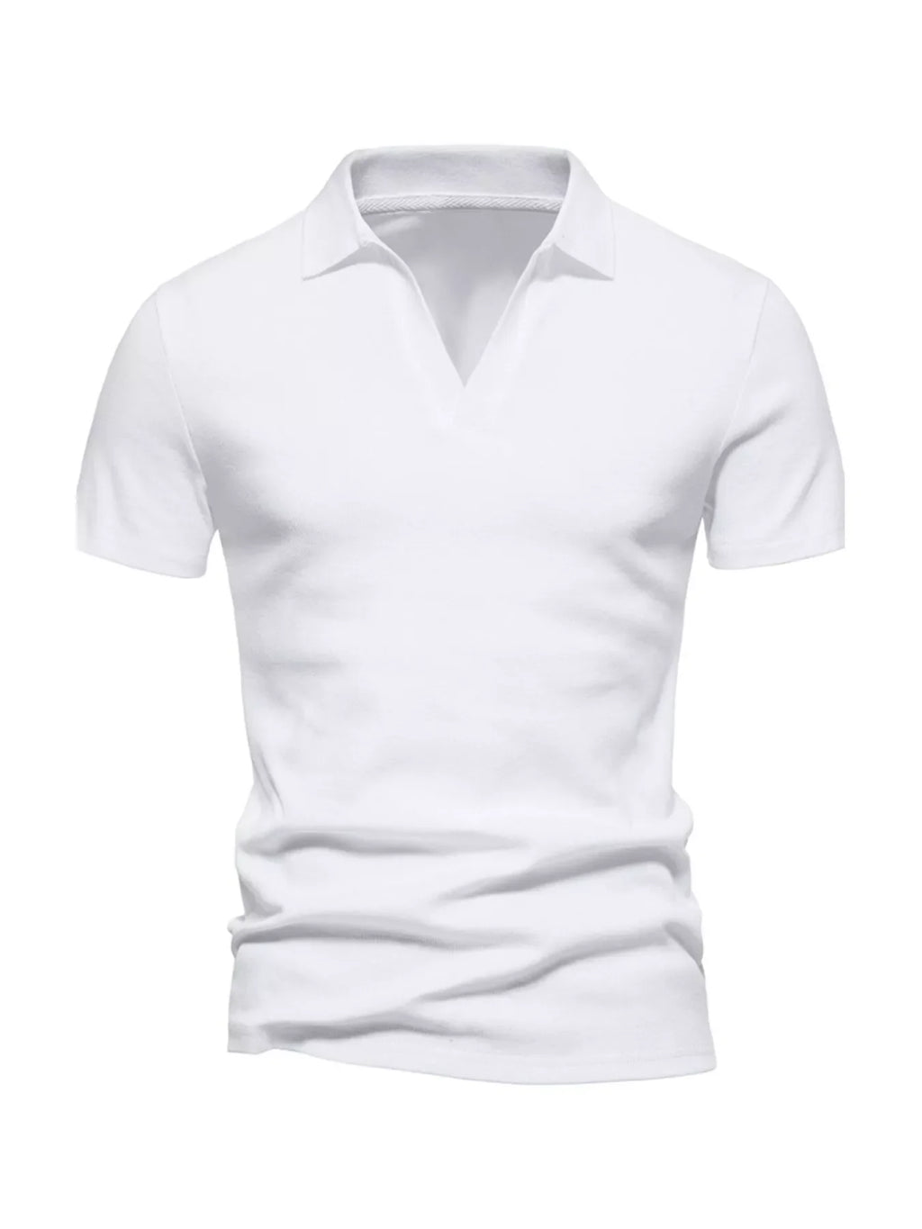 Men's Plus Size Casual Notched Short Sleeve Polo
