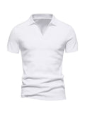 Men's Plus Size Casual Notched Short Sleeve Polo