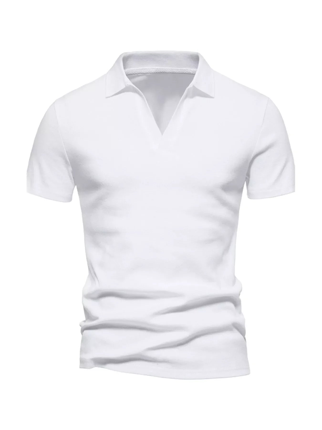 Men's Plus Size Casual Notched Short Sleeve Polo