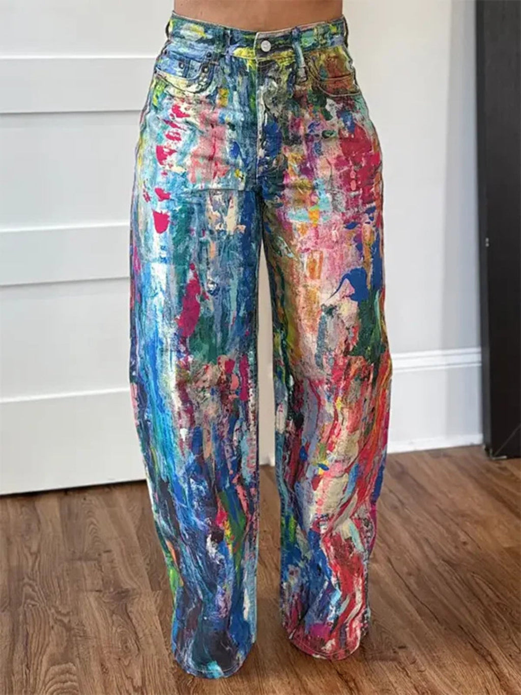 Painted Wide Leg Pants