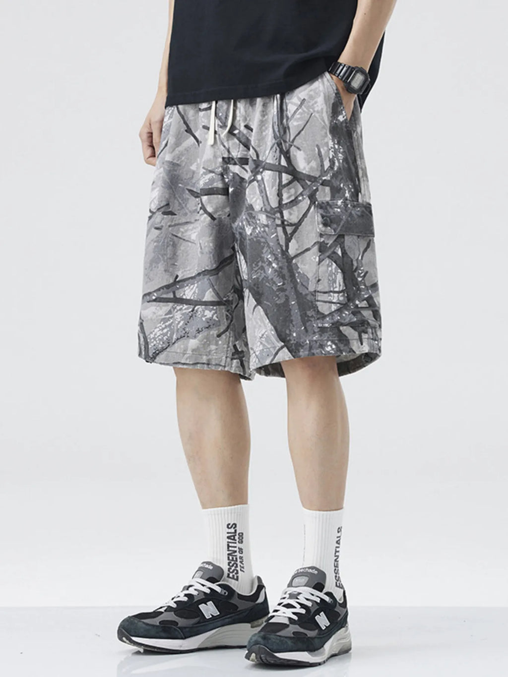 Men's Plus Size Camouflage Cargo Shorts