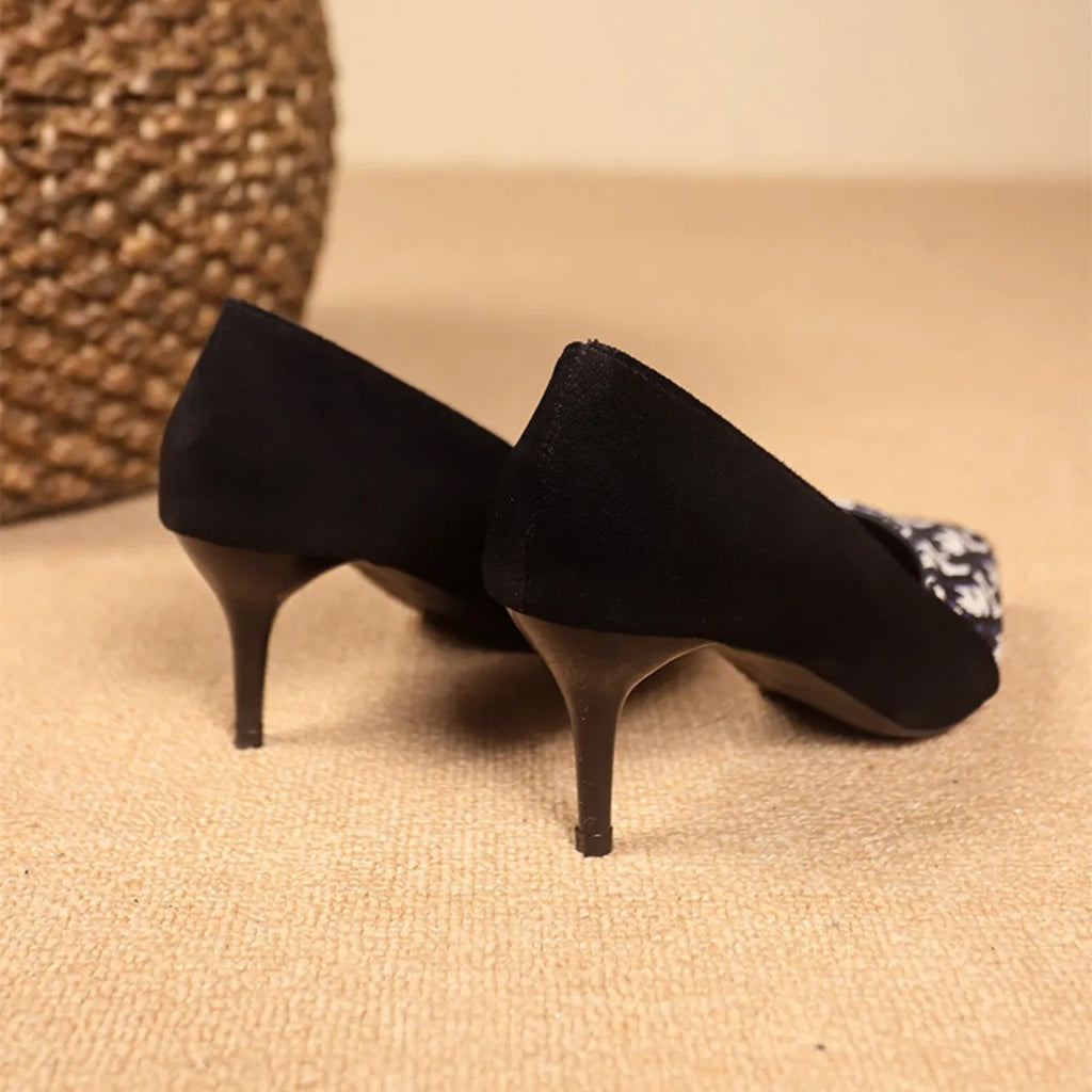 Point Toe Suede Pumps