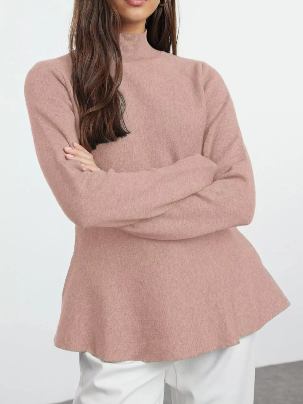 Mock Neck Long Sleeve Sweater