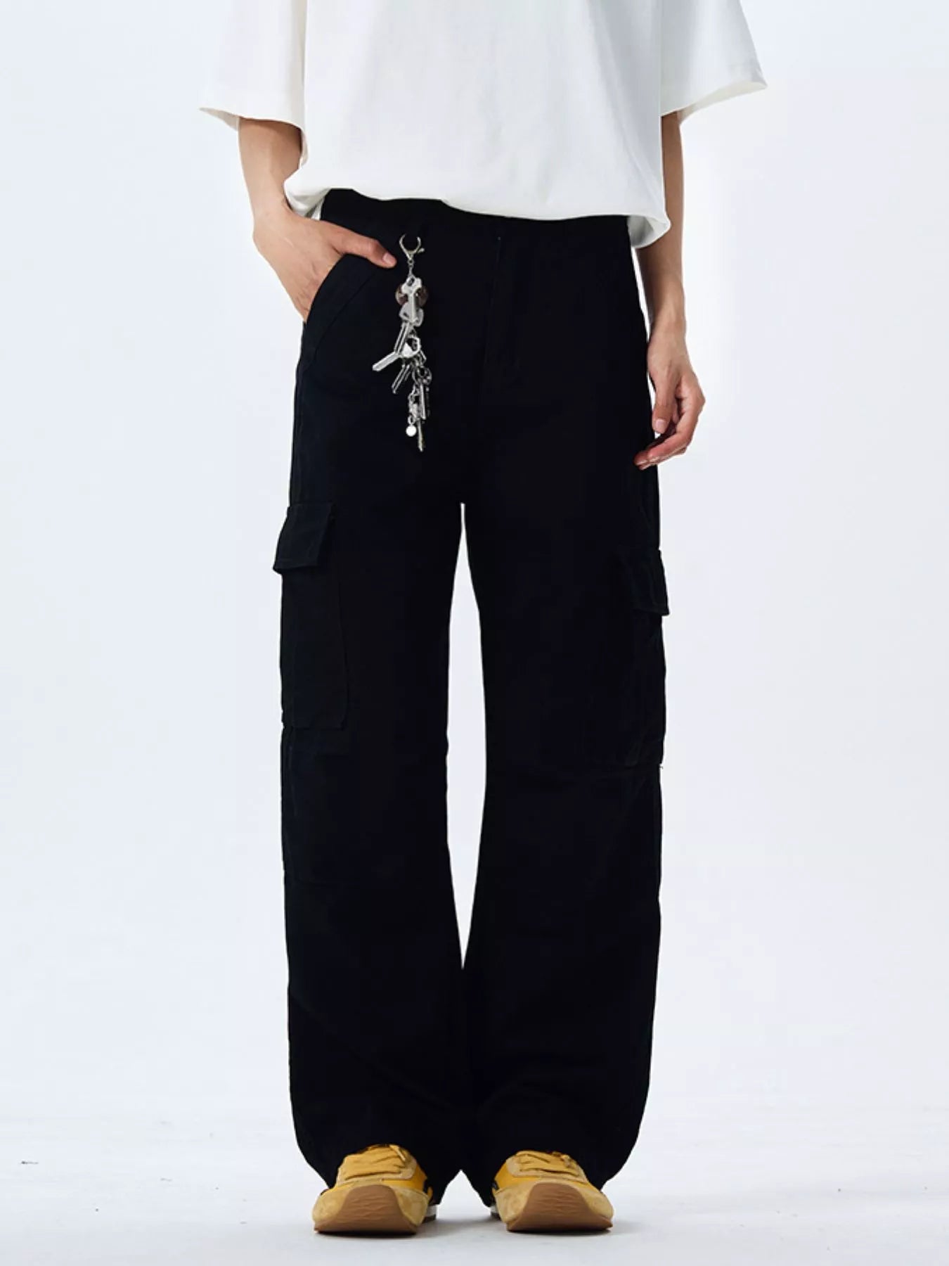 Men's Full Size Wide Leg Cargo Pants Plus Size