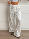 Leopard Print Wide Leg Pants
