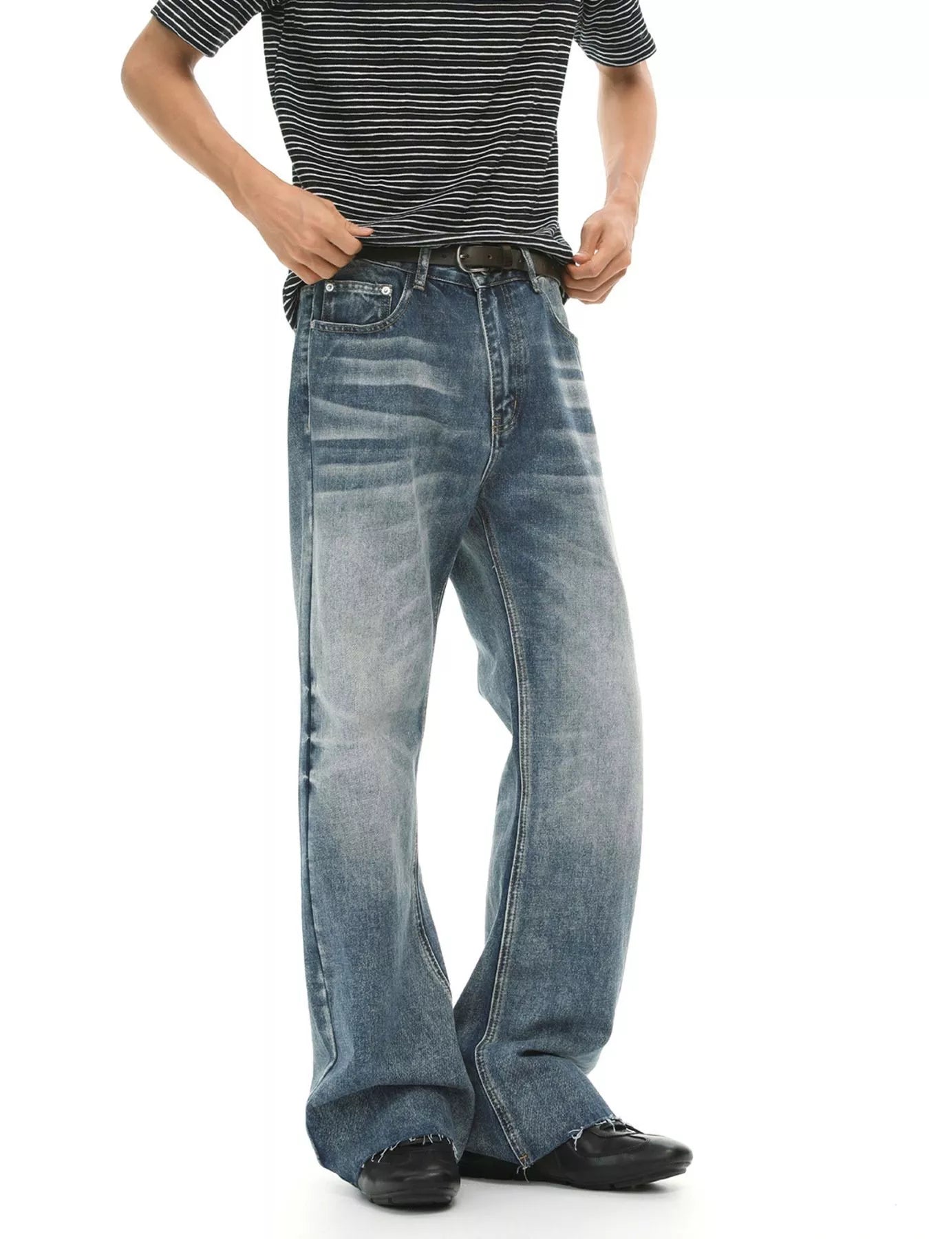 Men's Vintage Wash Flare Jeans