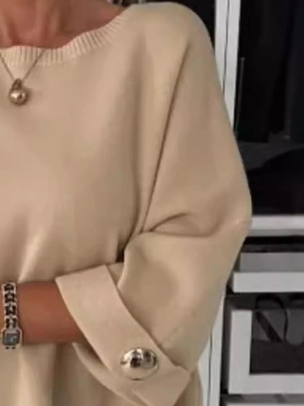 Full Size Round Neck Drop Shoulder Top with Ribbed Trim Plus Size