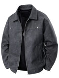 Men's Plus Size Zip Up Bomber Jacket