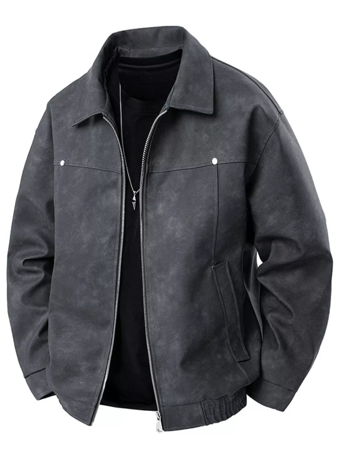 Men's Plus Size Zip Up Bomber Jacket