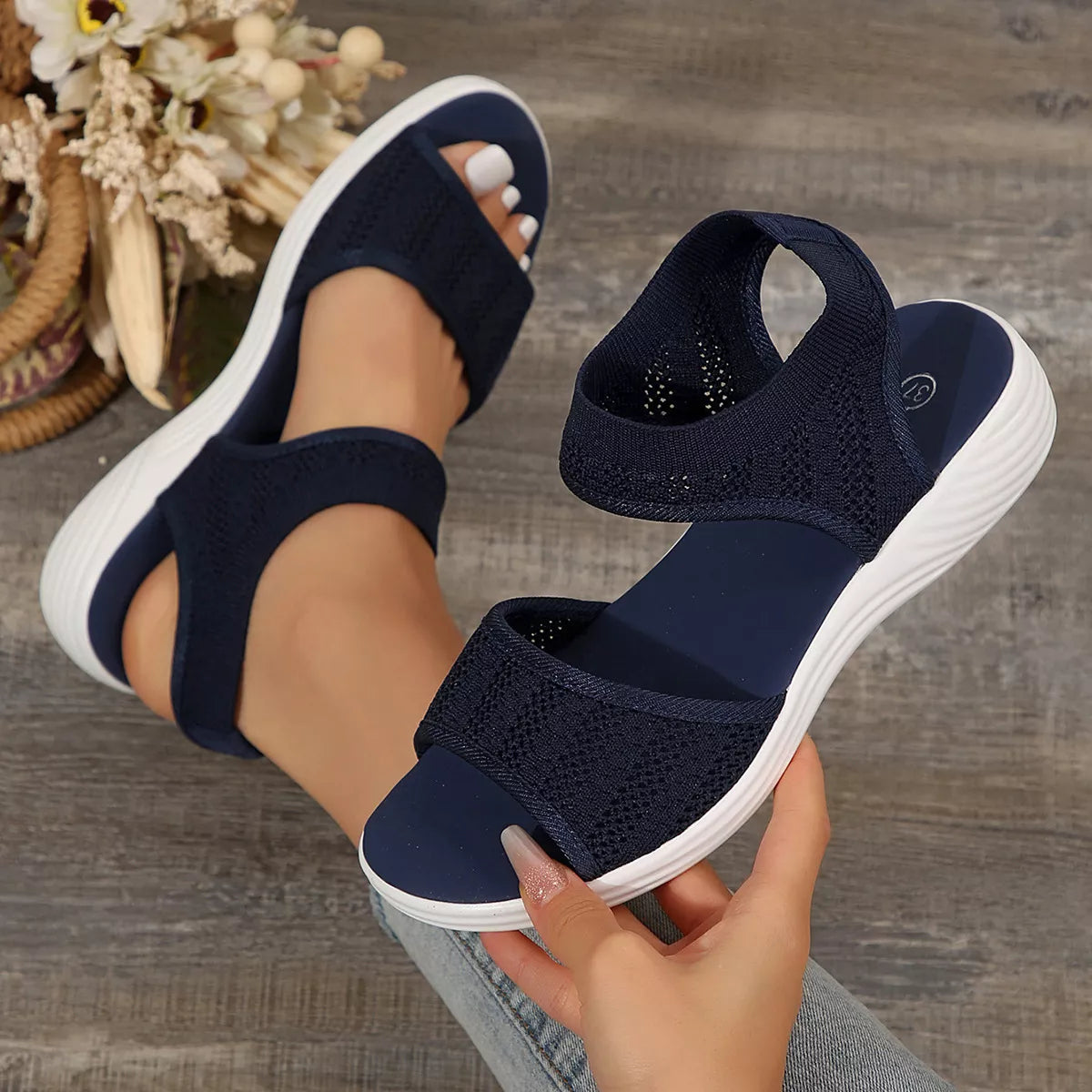 Open Toe Mesh Sandals