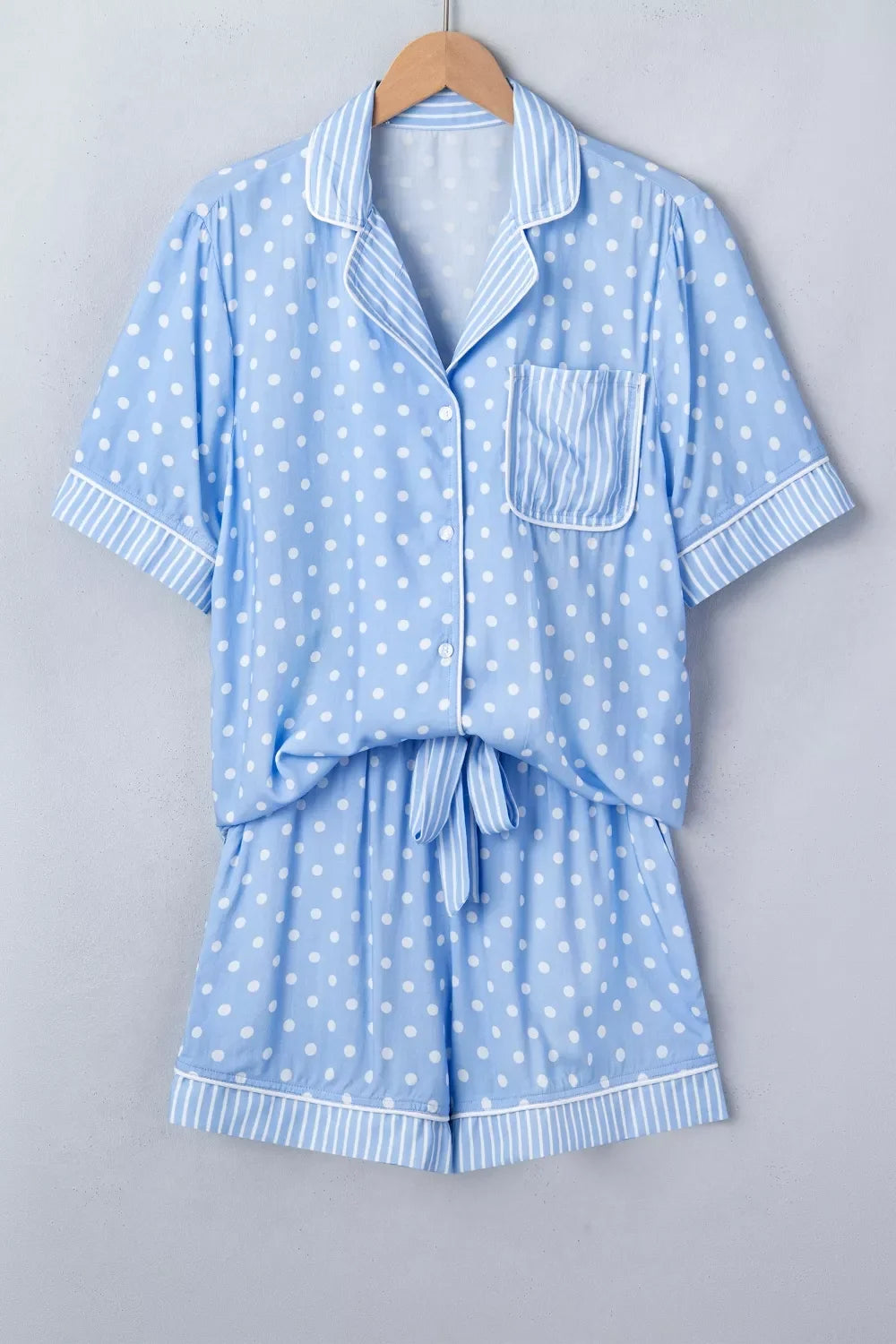 Dotted Print Soft Short Pajama Set