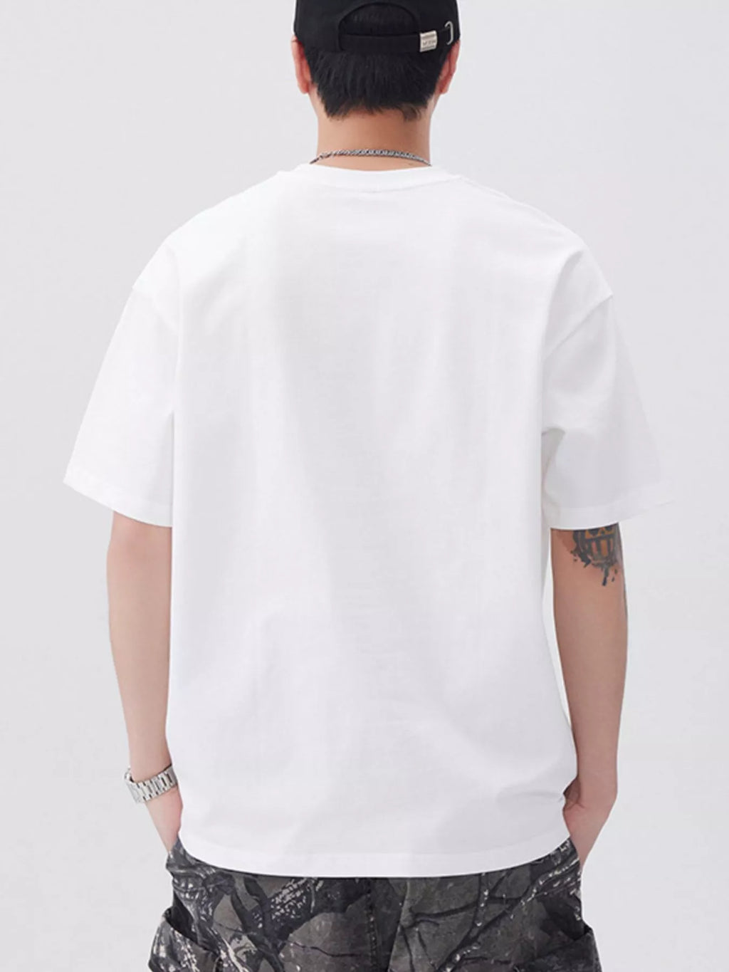 Men's Plus Size Round Neck Short Sleeve T-Shirt