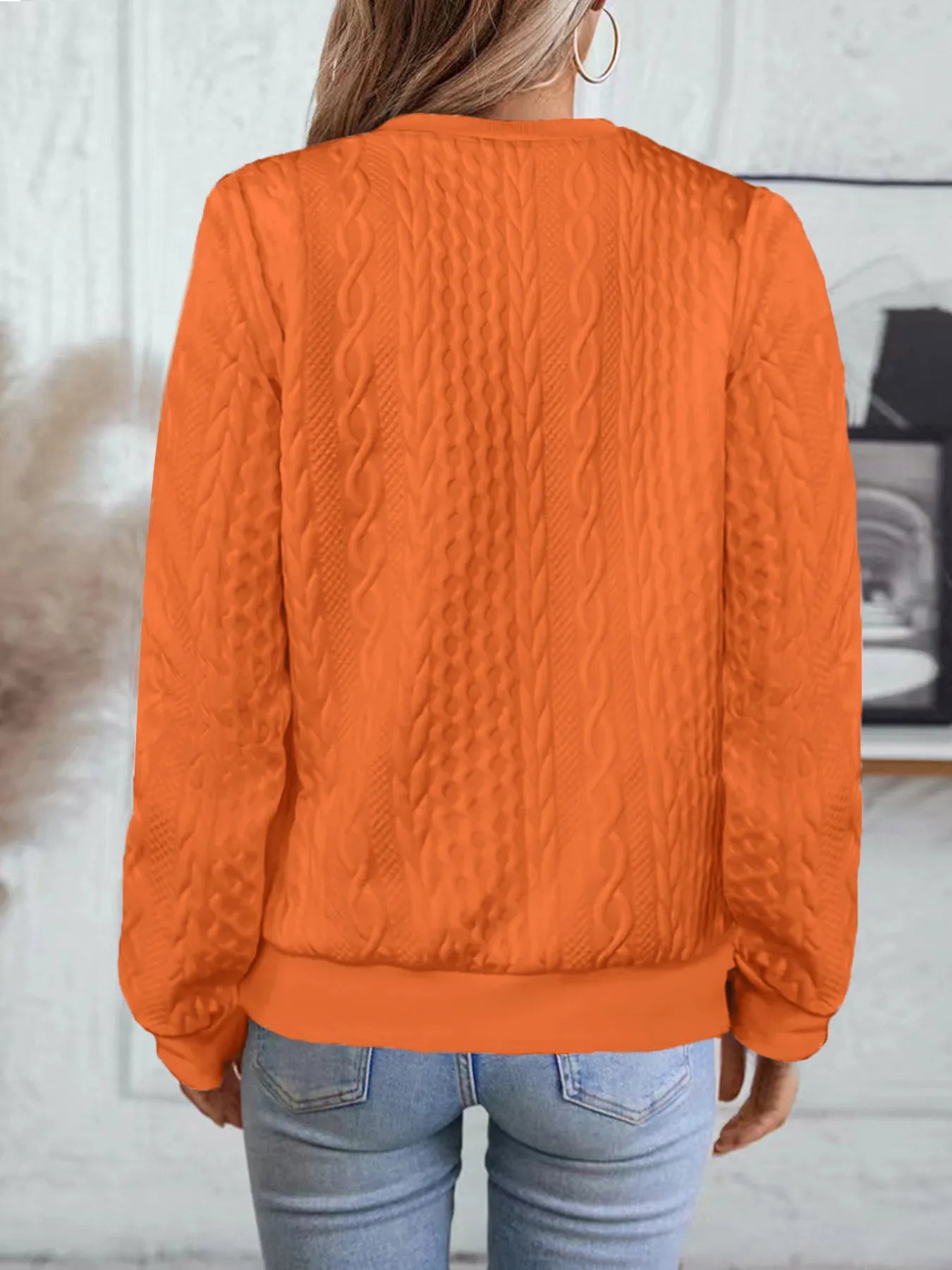 Texture Zip Up Long Sleeve Jacket