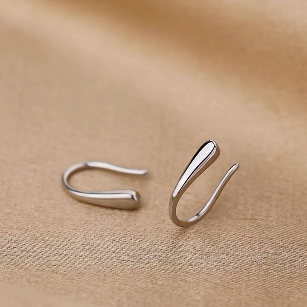 925 Sterling Silver U Shaped Earrings