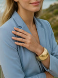 Zinc Alloy Wide Band Cuff Bracelet