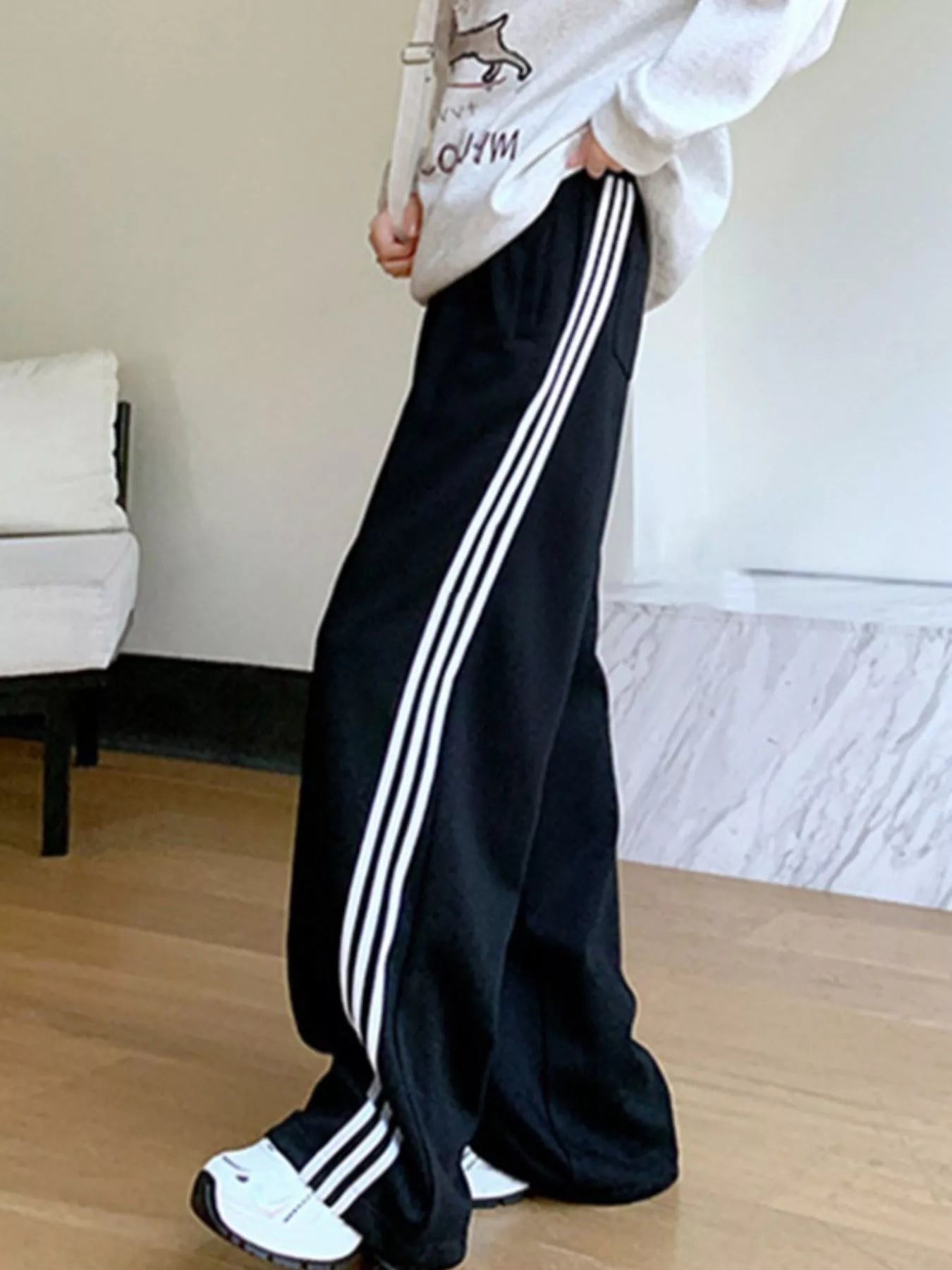 Striped Wide Leg Pants
