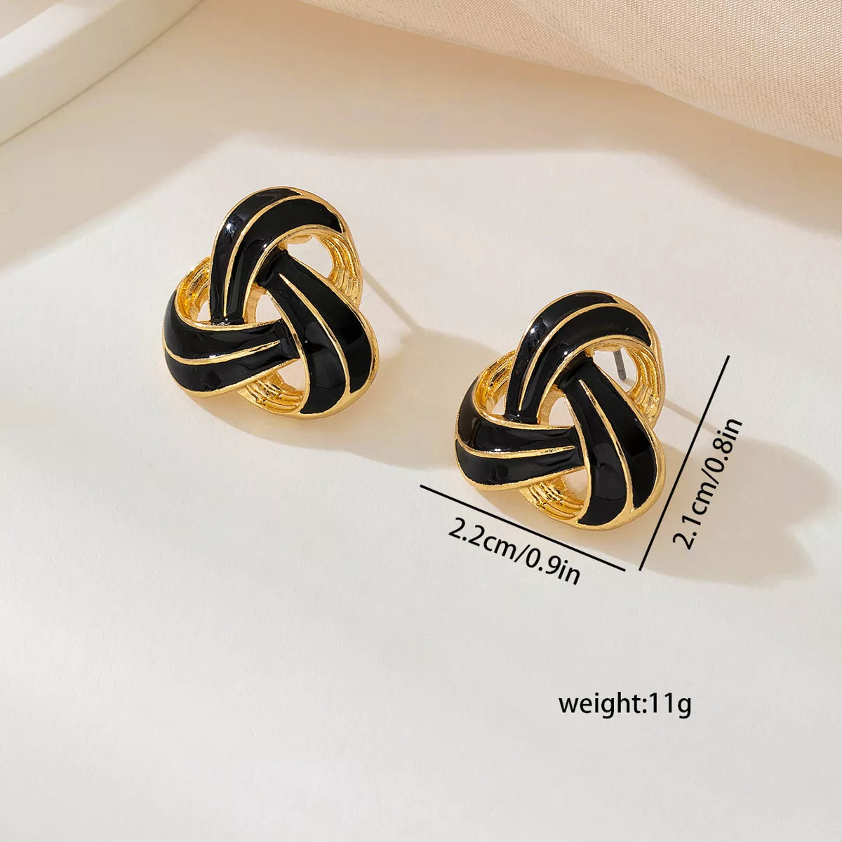 Twisted Knot Geometric Stud Earrings