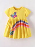 Children's Butterfly Rainbow Casual Dress