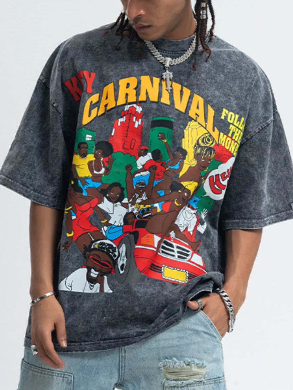 Men's Graphic Round Neck Half Sleeve T-Shirt