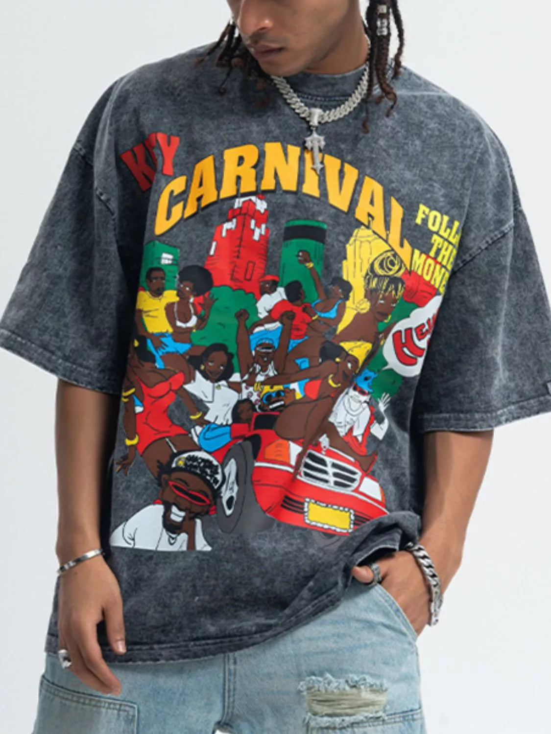Men's Graphic Round Neck Half Sleeve T-Shirt