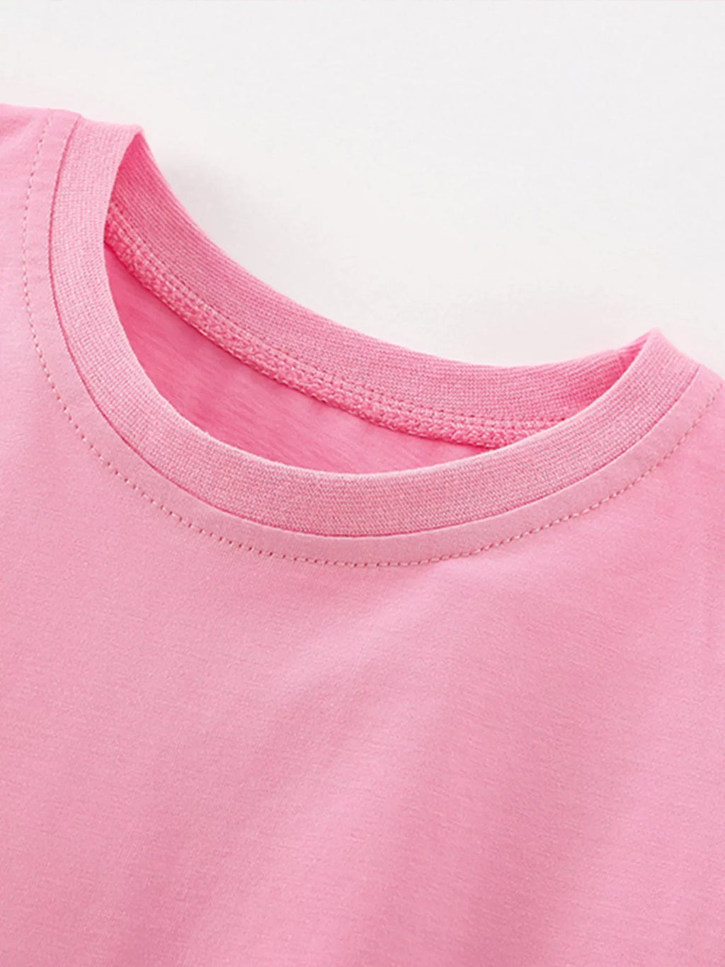 Children's Cute Bunny & Flower Applique Ruffle Sleeve T-Shirt