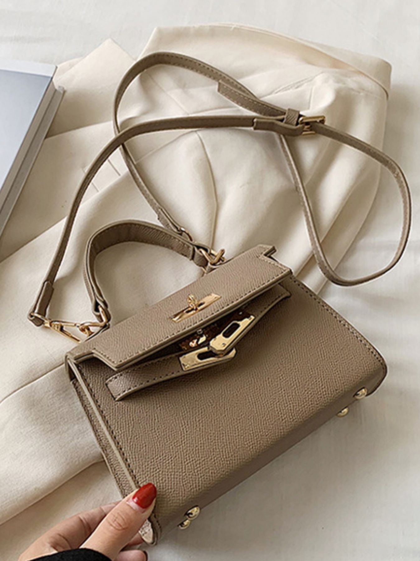 Adjustable Strap Flap Crossbody Bag