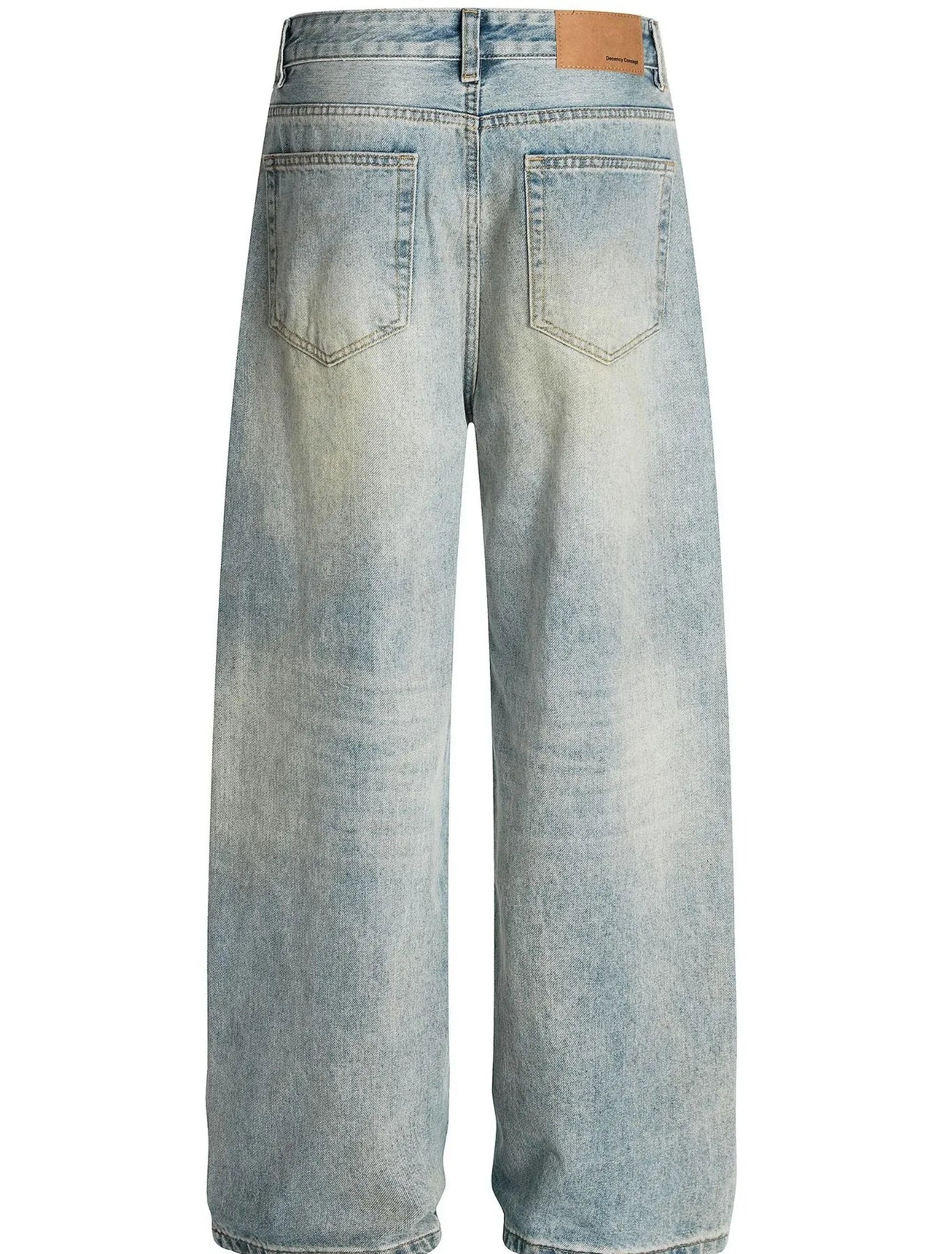Men's Washed Wide Leg Jeans