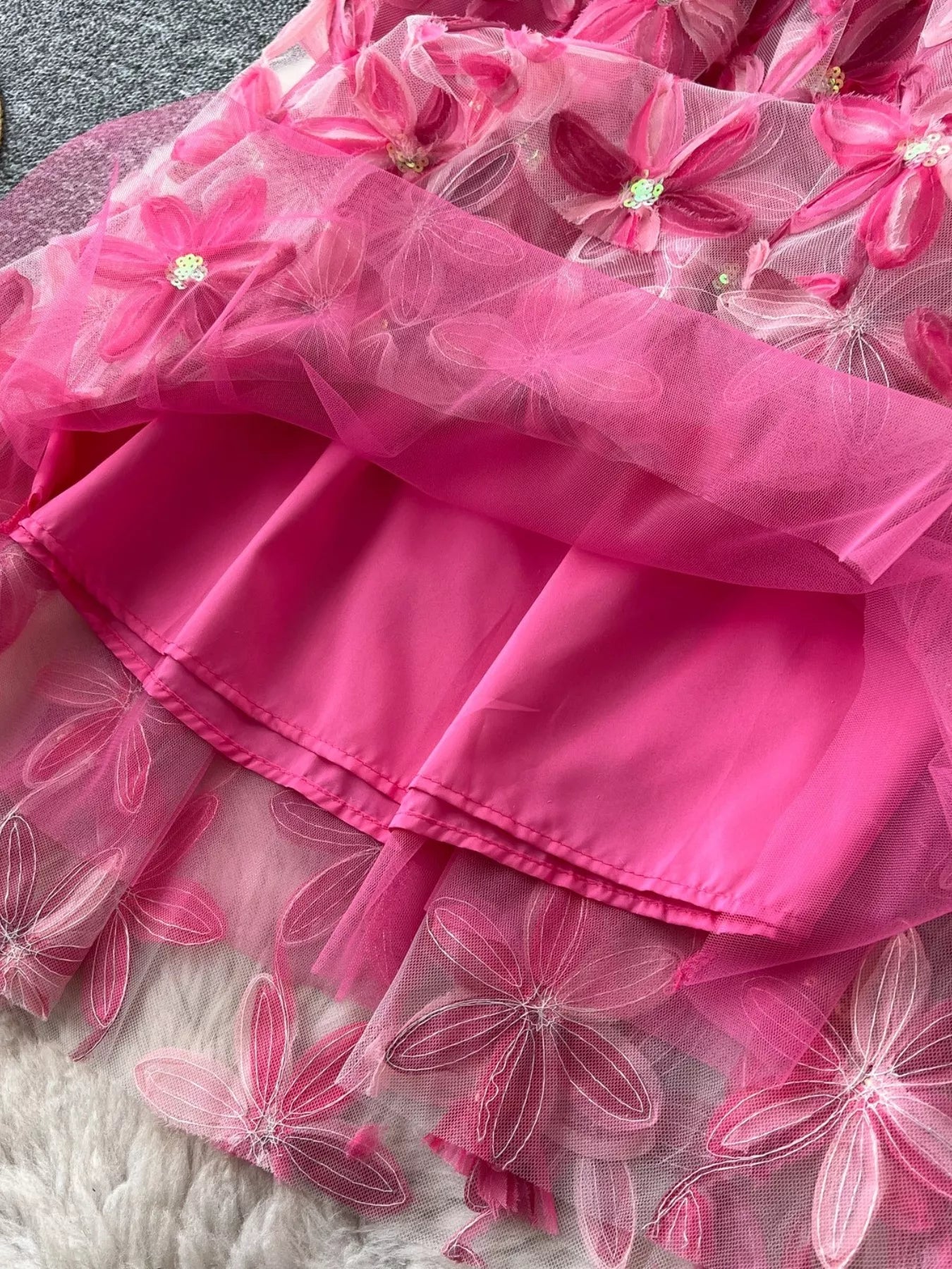 Floral Mesh Skirt