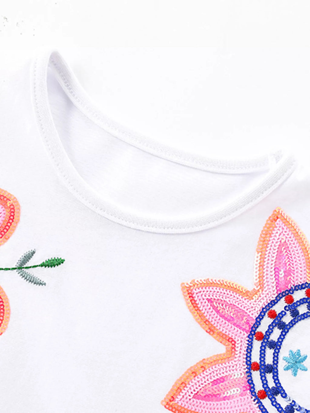 Children's Floral Embroidered Tulle Dress