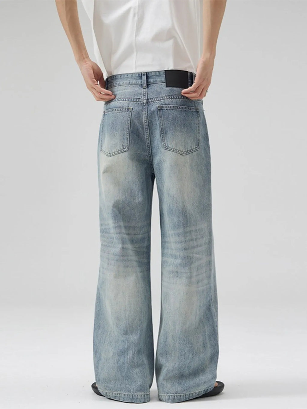Men's Full Size Wide Leg Jeans Plus Size