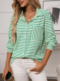 Striped Button Up Long Sleeve Shirt