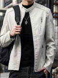 Men's Plus Size Zip Up Long Sleeve Jacket