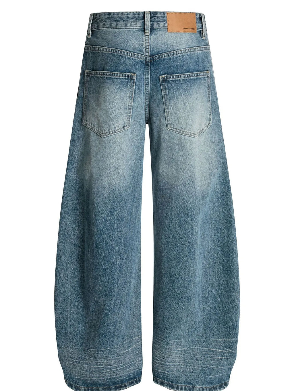 Men's Wide-Leg Vintage Wash Jeans