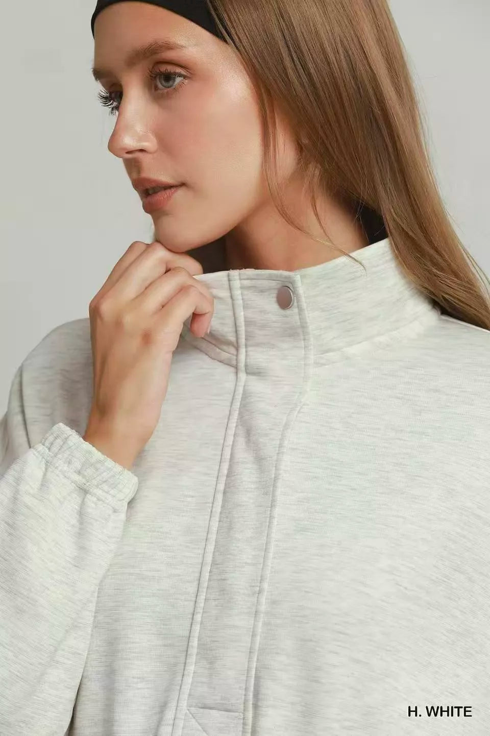 Umgee Half Zip-Up Drawstring Waist Dress