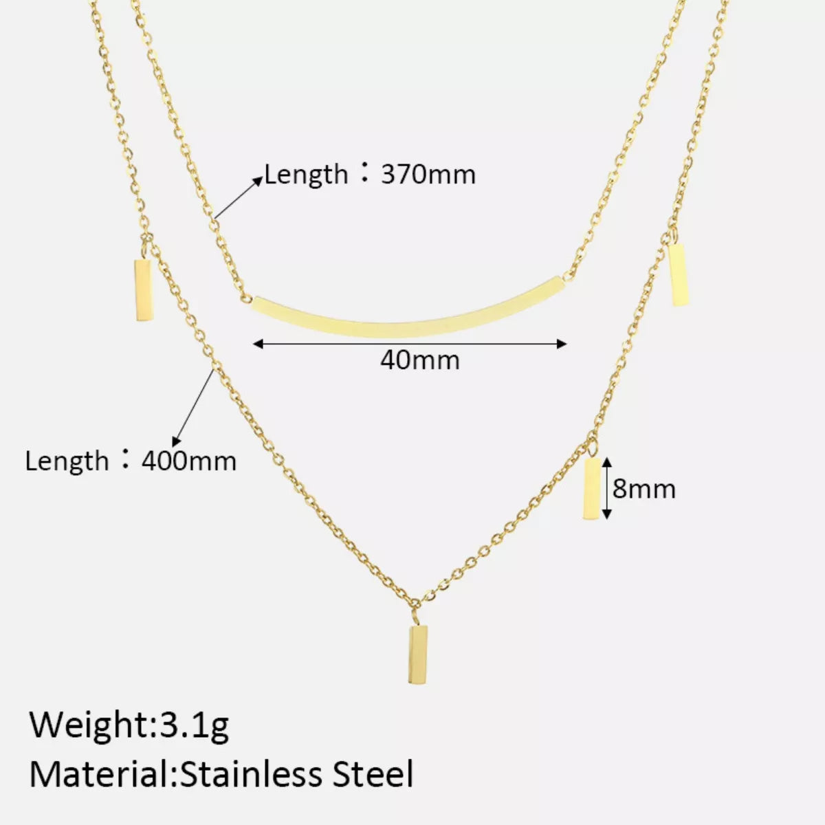 18K Gold-Plated Double Layered Necklace