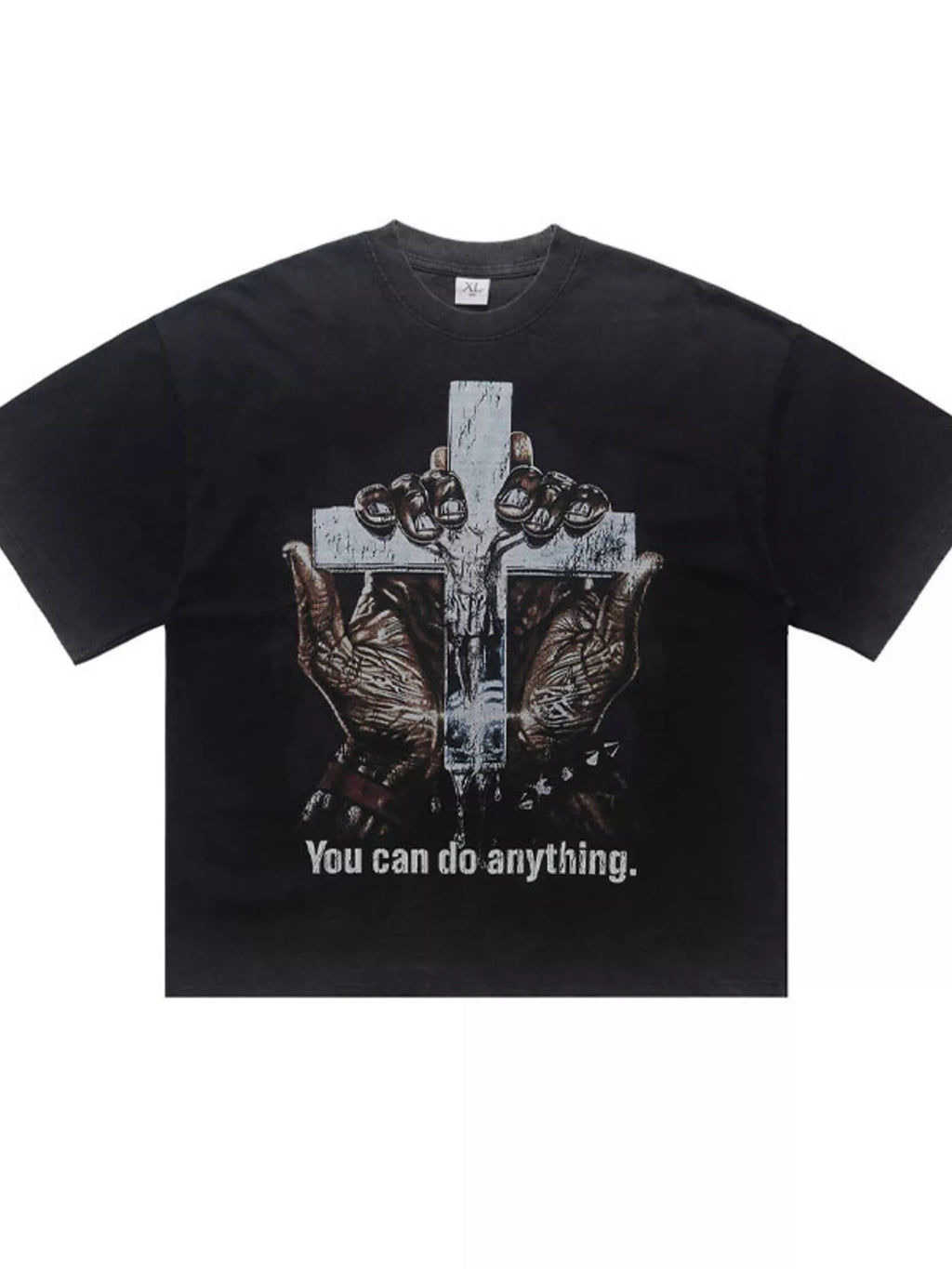 Men's Vintage Wash Cross Graphic T-Shirt